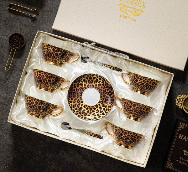 Modern Ceramic Cups, Creative Porcelain Tea Cup Sucer Set, Elegant Ceramic Coffee Cups, Unique Tea Cups and Saucers in Gift Box-Grace Painting Crafts