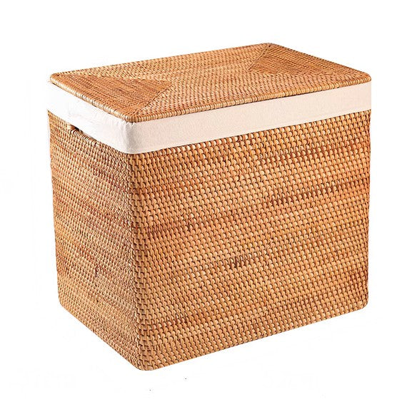Large Rattan Storage Baskets, Storage Baskets for Bathroom, Rectangular Storage Baskets, Storage Basket with Lid, Storage Baskets for Clothes-Grace Painting Crafts