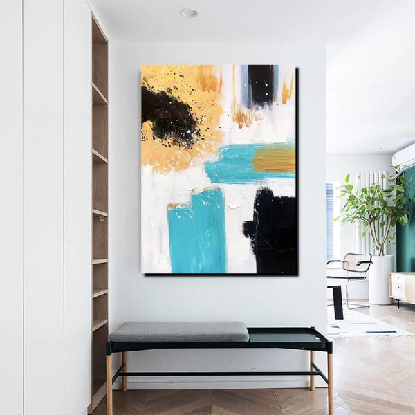 Bedroom Wall Art Paintings, Acrylic Abstract Paintings, Large Painting on Canvas, Buy Abstract Painting Online, Simple Modern Art-Grace Painting Crafts