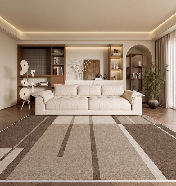 Dining Room Modern Rugs, Extra Large Geometric Modern Rugs in Bedroom, Unique Large Contemporary Floor Carpets for Living Room-Grace Painting Crafts