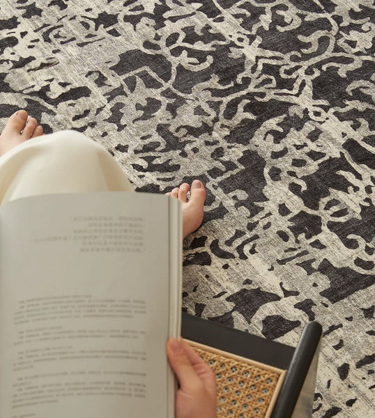 Modern Rugs for Interior Design, Modern Rugs for Bedroom, Contemporary Modern Rugs under Dining Room Table, French Style Soft Rugs for Living Room-Grace Painting Crafts