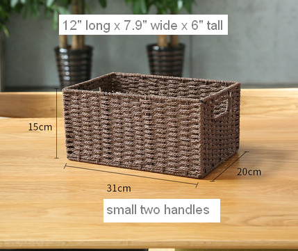Large Woven Straw Storage Basket, Storage Basket for Bedroom, Rectangle Storage Basket, Picnic Storage Basket, Storage Basket for Toys-Grace Painting Crafts