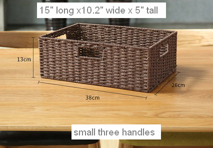 Large Woven Straw Storage Basket, Storage Basket for Bedroom, Rectangle Storage Basket, Picnic Storage Basket, Storage Basket for Toys-Grace Painting Crafts