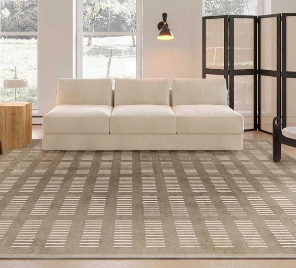 Modern Living Room Rug Placement Ideas, Thick Soft Floor Carpets for Living Room, Dining Room Modern Rugs, Soft Contemporary Rugs for Bedroom-Grace Painting Crafts