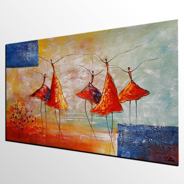 Wall Art Painting, Ballet Dancer Painting, Acrylic Painting for Sale, Simple Abstract Painting, Bedroom Canvas Painting-Grace Painting Crafts