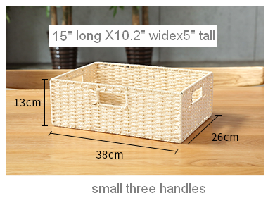 Large Woven Straw Storage Basket, Storage Basket for Bedroom, Rectangle Storage Basket, Picnic Storage Basket, Storage Basket for Toys-Grace Painting Crafts