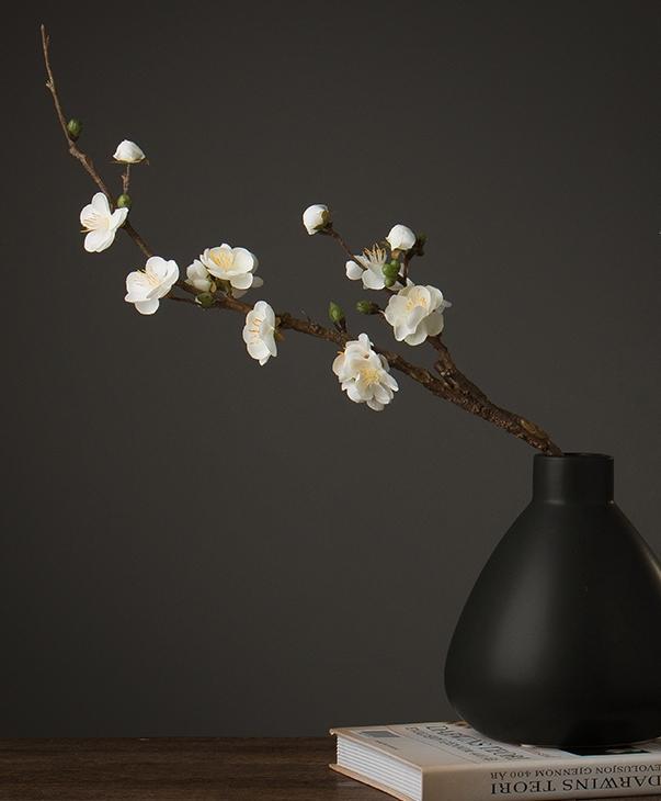 White and Pink Plum Artificial Flowers, Artificial Botany Plants, Silk Flower Arrangement, Plum Flower, Simple Flower Arrangement for Home Decoration-Grace Painting Crafts