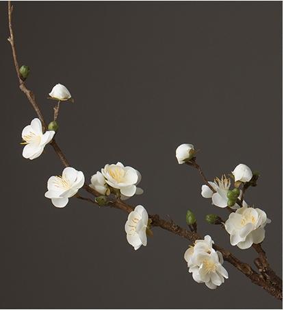 White and Pink Plum Artificial Flowers, Artificial Botany Plants, Silk Flower Arrangement, Plum Flower, Simple Flower Arrangement for Home Decoration-Grace Painting Crafts