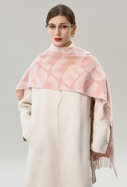 Holiday Women Scarf, Cold Weather Scarf, Fashion Designer Scarf, Modern Wool Scarf, Warm Winter Scarf, Soft Cashmere Scarf for Women, Elegant Scarf-Grace Painting Crafts