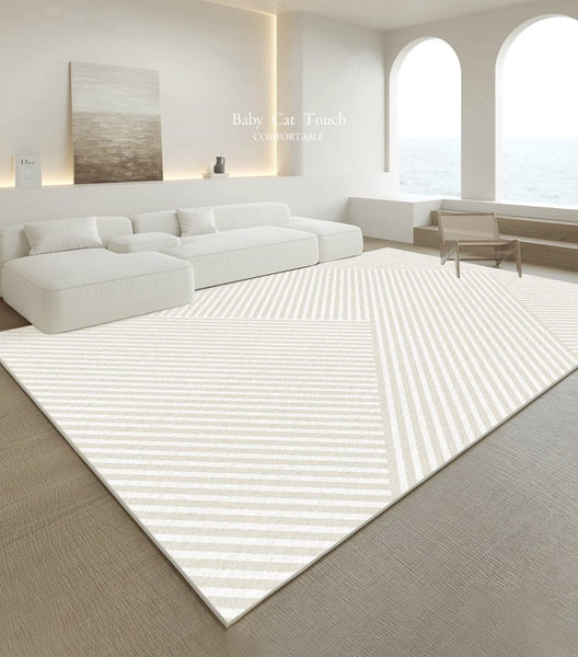 Abstract Contemporary Modern Rugs in Bedroom, Large Modern Living Room Rugs, Geometric Modern Area Rugs, Dining Room Floor Carpets-Grace Painting Crafts