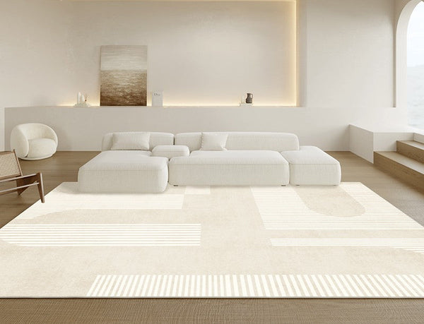 Living Room Modern Rugs, Soft Floor Carpets for Dining Room, Modern Living Room Rug Placement Ideas, Contemporary Area Rugs for Bedroom-Grace Painting Crafts