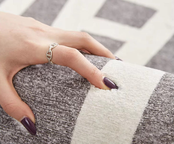 Large Geometric Rugs, Contemporary Area Rugs for Dining Room, Modern Rugs for Living Room, Gray Modern Rugs for Bedroom-Grace Painting Crafts