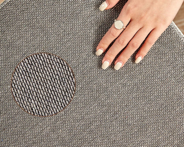 Geometric Modern Rugs in Living Room, Modern Round Rugs under Coffee Table, Circular Modern Rugs under Sofa, Abstract Contemporary Round Rugs-Grace Painting Crafts