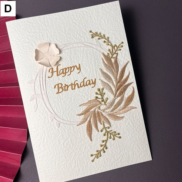 Beautiful Greeting Cards to Friends, Embroidery Greeting Cards, Creative Birthday Greeting Card, Original Handmade Embroidery Greeting Cards-Grace Painting Crafts