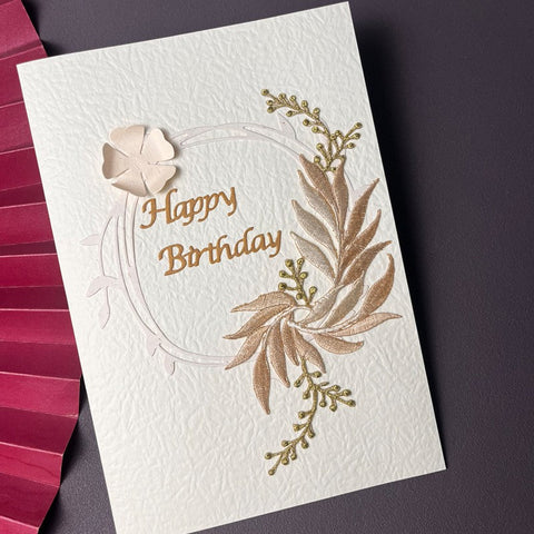 Beautiful Greeting Cards to Friends, Embroidery Greeting Cards, Creative Birthday Greeting Card, Original Handmade Embroidery Greeting Cards-Grace Painting Crafts