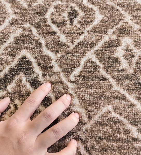 Brown Modern Rug Ideas for Bedroom, Large Modern Rugs for Living Room, Abstract Geometric Modern Rugs, Modern Rugs for Dining Room-Grace Painting Crafts