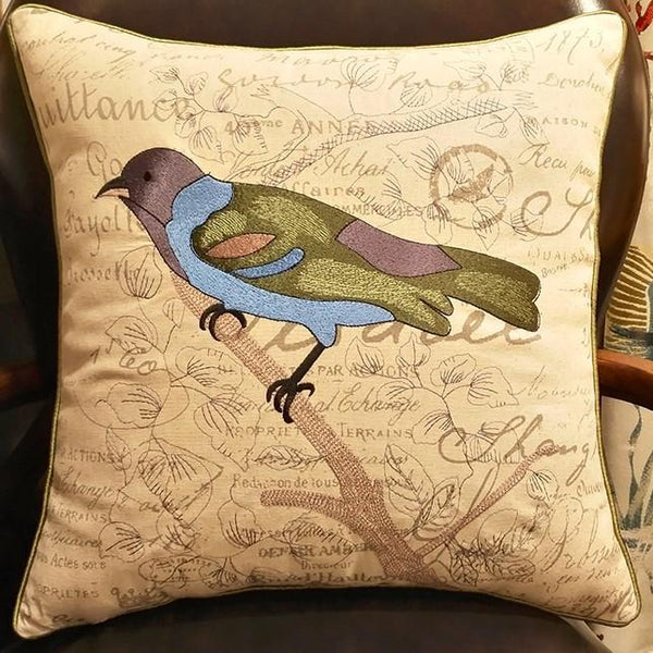 Bird Throw Pillows, Pillows for Farmhouse, Sofa Throw Pillows, Decorative Throw Pillows, Living Room Throw Pillows, Rustic Pillows for Couch-Grace Painting Crafts
