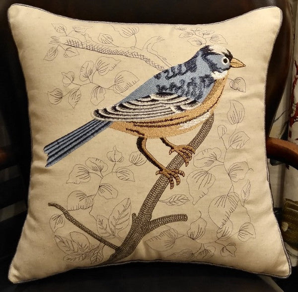Decorative Throw Pillows for Couch, Bird Pillows, Pillows for Farmhouse, Sofa Throw Pillows, Embroidery Throw Pillows, Rustic Pillows-Grace Painting Crafts