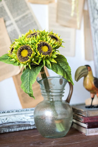 Unique Flower Arrangement for Home Decoration, A Bunch of Sunflowers, Bedroom Flower Arrangement Ideas, Beautiful Artificial Flowers for Living Room-Grace Painting Crafts