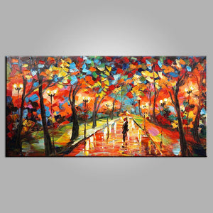 Forest Park Painting, Canvas Art, Living Room Wall Art, Modern Art, Painting for Sale, Contemporary Art, Abstract Art-Grace Painting Crafts