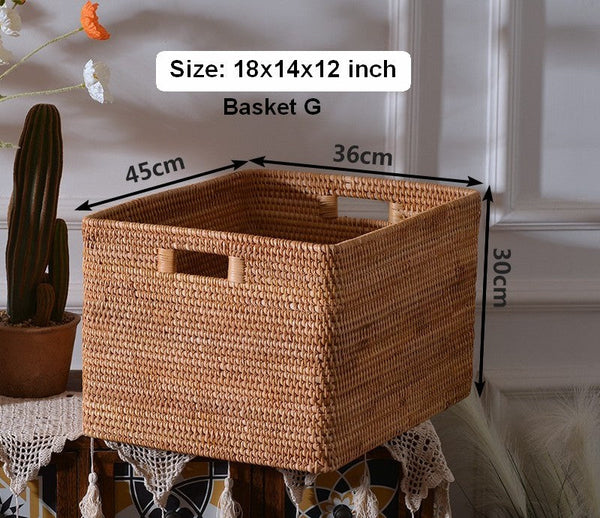 Storage Basket with Lid, Storage Baskets for Toys, Rectangular Storage Basket for Shelves, Storage Baskets for Bathroom, Storage Baskets for Clothes-Grace Painting Crafts