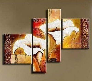 Calla Lily Flower Painting, Acrylic Flower Painting, Acrylic Paintings for Bedroom, Hand Painted Canvas Painting-Grace Painting Crafts