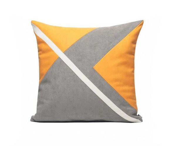 Modern Throw Pillows for Couch, Decorative Modern Sofa Pillows for Living Room, Yellow Gray Modern Simple Throw Pillows, Large Simple Modern Pillows-Grace Painting Crafts