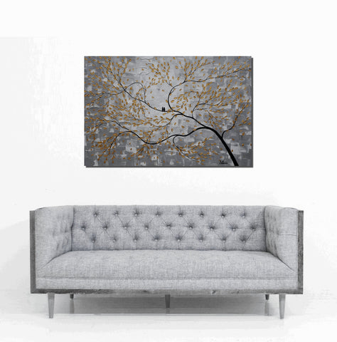 Large Art, Original Painting, Canvas Art, Abstract Painting, Abstract Art, Original Art, Wall Art, Canvas Painting, Love Birds Painting, Wedding Gift-Grace Painting Crafts