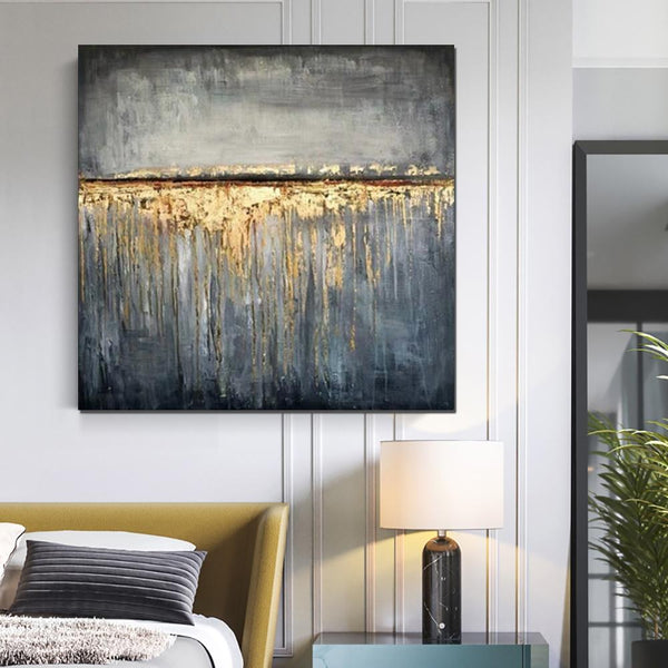 Extra Large Abstract Paintings on Canvas, Bedroom Wall Art Ideas, Simple Painting Ideas for Bedroom, Hand Painted Abstract Painting-Grace Painting Crafts