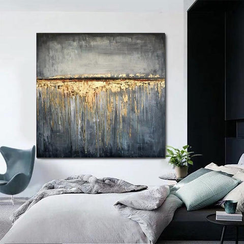 Extra Large Abstract Paintings on Canvas, Bedroom Wall Art Ideas, Simple Painting Ideas for Bedroom, Hand Painted Abstract Painting-Grace Painting Crafts