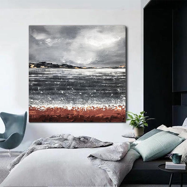Large Abstract Paintings for Bedroom, Simple Painting Ideas for Living Room, Hand Painted Acrylic Painting, Simple Modern Wall Art Ideas-Grace Painting Crafts