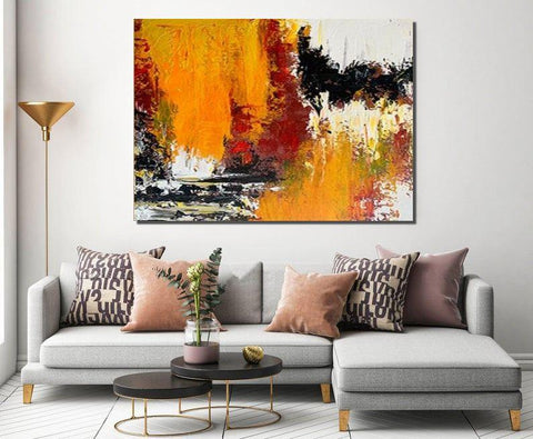 Living Room Wall Art, Modern Wall Art Paintings, Buy Paintings Online, Huge Canvas Painting-Grace Painting Crafts