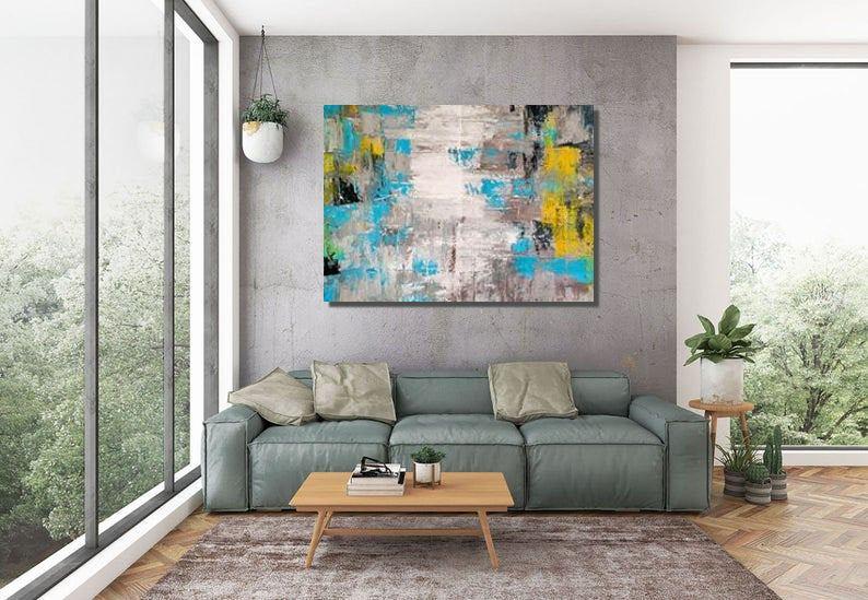 Extra Large Paintings, Wall Painting Acrylic Abstract Art, Simple Acrylic Paintings, Modern Abstract Acrylic Painting, Living Room Wall Painting-Grace Painting Crafts