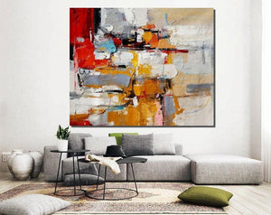 Contemporary Wall Art Ideas, Modern Acrylic Painting, Extra Large Paintings for Living Room, Hand Painted Abstract Painting, Large Paintings for Bedroom-Grace Painting Crafts
