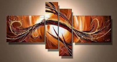 Large Canvas Art Painting, Abstract Acrylic Art on Canvas, 4 Piece Wall Art Paintings, Bedroom Wall Art Ideas, Buy Painting Online-Grace Painting Crafts