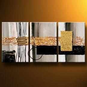 Modern Abstract Art, 3 Piece Wall Art, Bedroom Canvas Painting, Acrylic Painting, Modern Wall Art Painting-Grace Painting Crafts