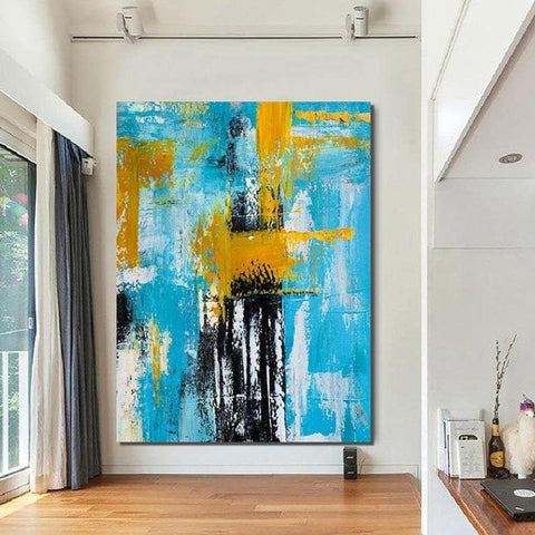 Large Modern Acrylic Painting, Wall Art for Dining Room, Hand Painted Wall Art Painting, Contemporary Canvas Artwork-Grace Painting Crafts