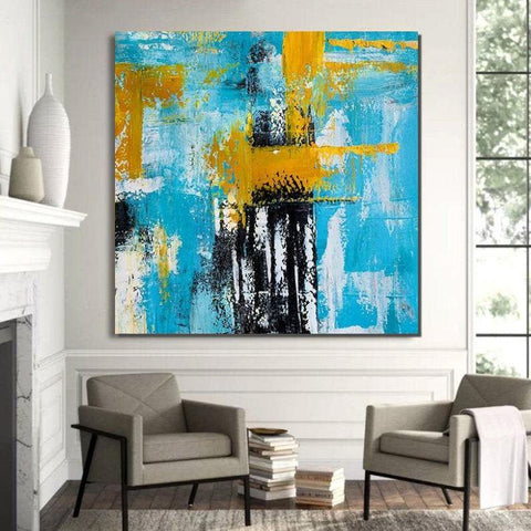 Acrylic Paintings for Bedroom, Living Room Wall Painting, Large Paintings for Sale, Abstract Acrylic Paintings, Contemporary Modern Art, Simple Canvas Painting-Grace Painting Crafts