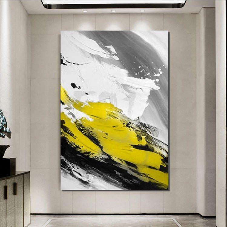 Contemporary Canvas Artwork, Large Modern Acrylic Painting, Wall Art for Dining Room, Hand Painted Wall Art Painting-Grace Painting Crafts