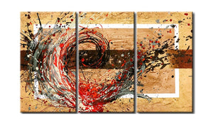 Acrylic Abstract Paintings for Living Room, 3 Piece Wall Painting, Modern Acrylic Paintings, Large Wall Art Paintings-Grace Painting Crafts