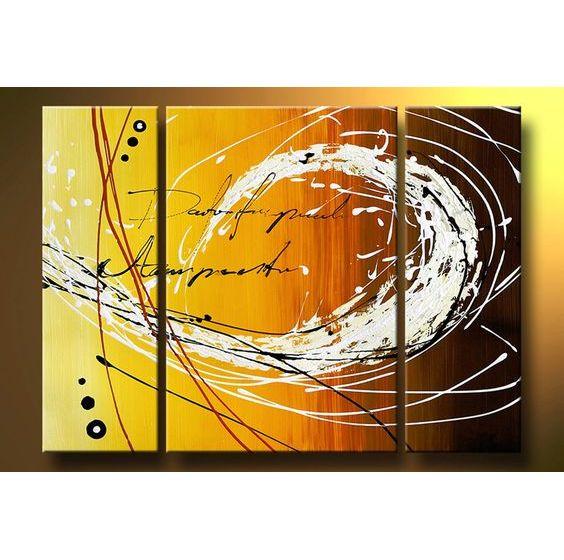 Bedroom Wall Art Paintings, Modern Abstrct Painting, Living Room Wall Art Ideas, 3 Piece Canvas Paintnig, Large Abstract Paintings-Grace Painting Crafts