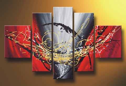 Dancing Lines Abstract Art, Dining Room Canvas Painting, Acrylic Art for Sale, Huge Painting on Canvas, Simple Modern Art-Grace Painting Crafts