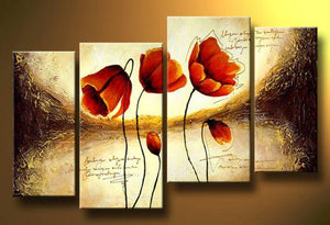 Flower Abstract Painting, Large Acrylic Painting, Flower Abstract Painting, Bedroom Wall Art Paintings, Buy Art Online-Grace Painting Crafts