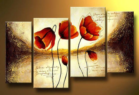 Flower Abstract Painting, Large Acrylic Painting, Flower Abstract Painting, Bedroom Wall Art Paintings, Buy Art Online-Grace Painting Crafts