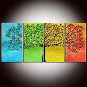 Abstract Canvas Paintings, Tree of Life Painting, Heavy Texture Paintings, Extra Large Wall Art for Living Room, Large Painting for Sale-Grace Painting Crafts