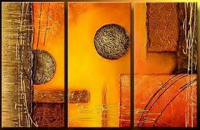 Heavy Texture Acrylic Painting, Dining Room Wall Art Paintings, 3 Piece Art Painting, Heavy Texture Paintings, Contemporary Wall Art Painting-Grace Painting Crafts
