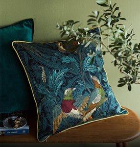 Nightingales Cotton Pillow Cover, Beautiful Decorative Throw Pillows, Decorative Sofa Pillows for Living Room, Bird Decorative Pillows-Grace Painting Crafts