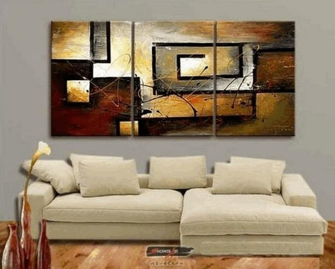 Abstract Painting for Sale, Canvas Painting for Dining Room, Living Room Wall Art Painting, Modern Paintings, 3 Piece Wall Art-Grace Painting Crafts