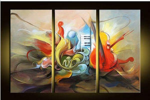 Abstract Painting on Canvas, Music Painting, 3 Piece Painting, Modern Acrylic Paintings, Wall Art Paintings-Grace Painting Crafts