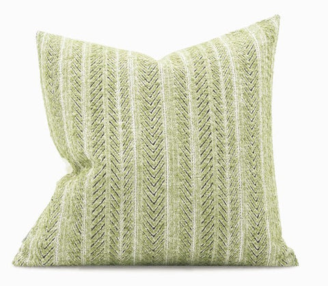 Morocco Green White Modern Sofa Pillows, Large Square Modern Throw Pillows for Couch, Large Decorative Throw Pillows, Simple Throw Pillow for Interior Design-Grace Painting Crafts